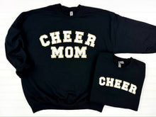 Load image into Gallery viewer, PREORDER: Cheer Mom + Mini Chenille Patch Sweatshirt