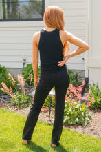 Load image into Gallery viewer, Previous Engagement Halter Neck Sweater Tank in Black