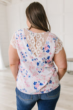 Load image into Gallery viewer, Still the One Lace Sleeve Floral Top